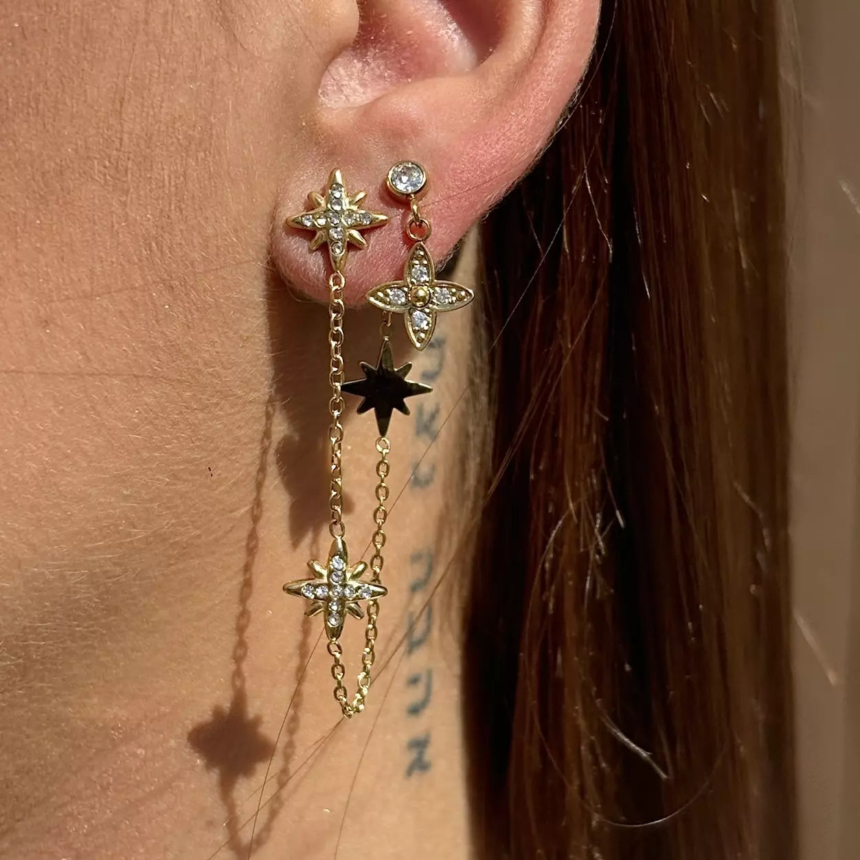 Boucles d’oreilles étoile Gold