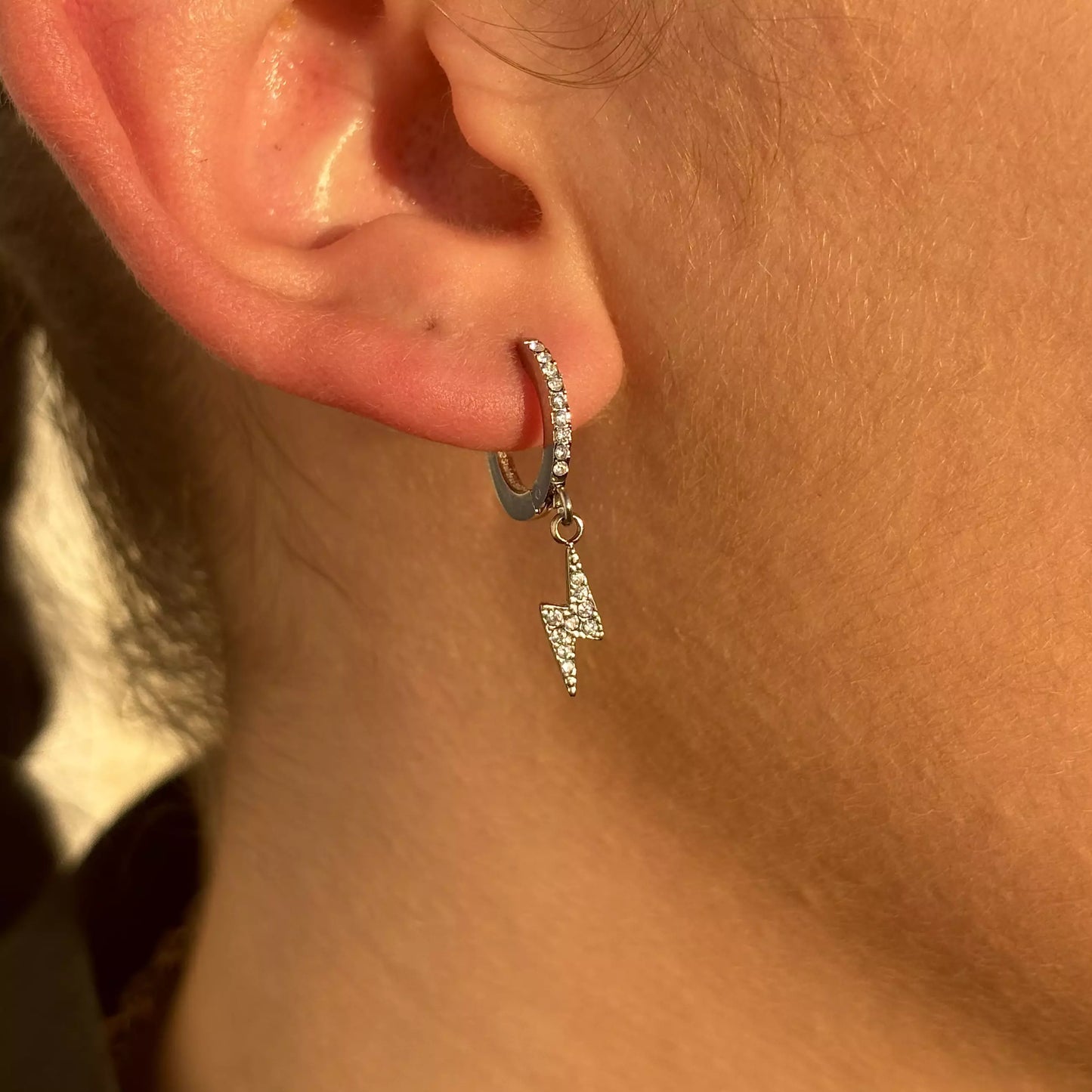 Boucles D’oreilles Éclair Silver