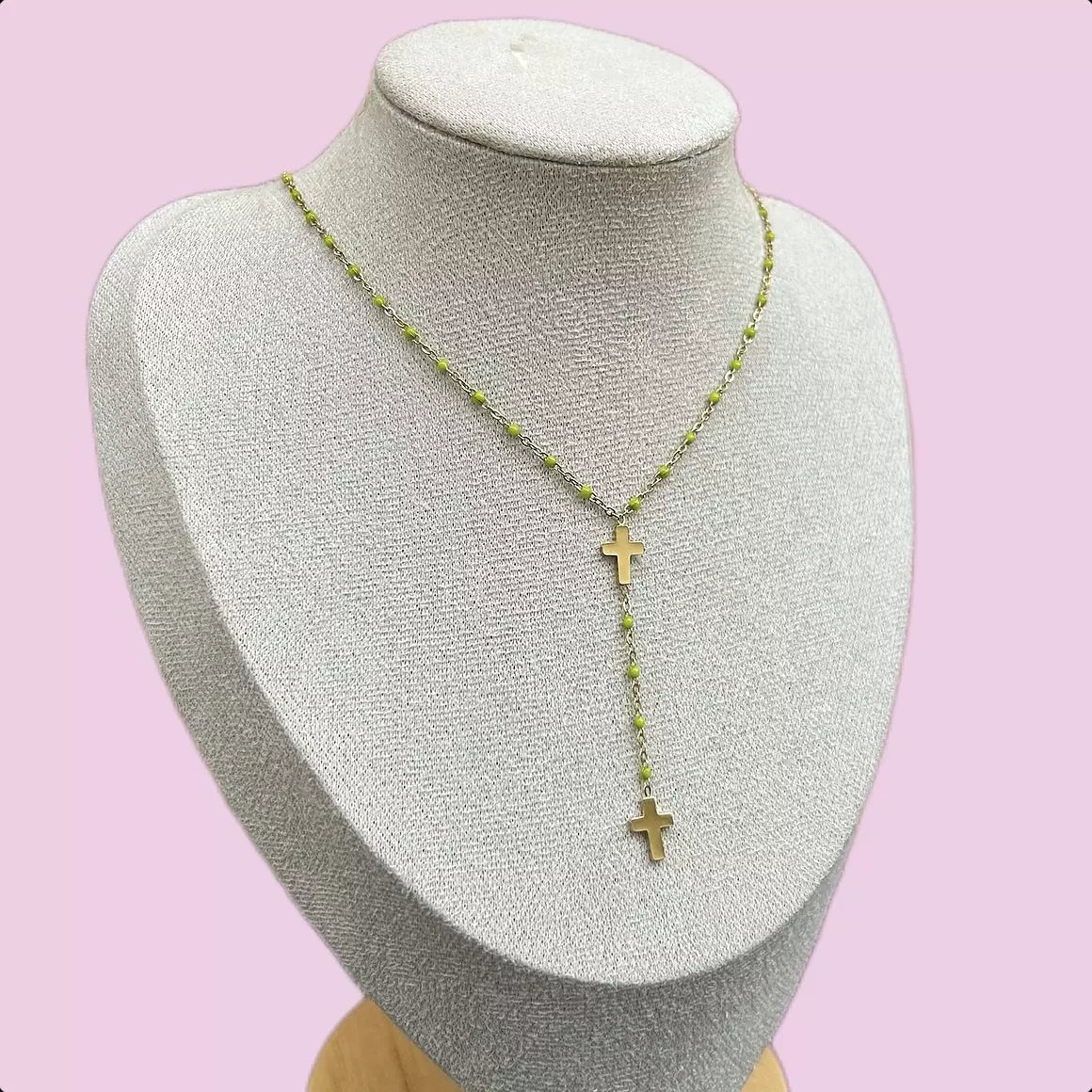 Collier Chapelet Vert