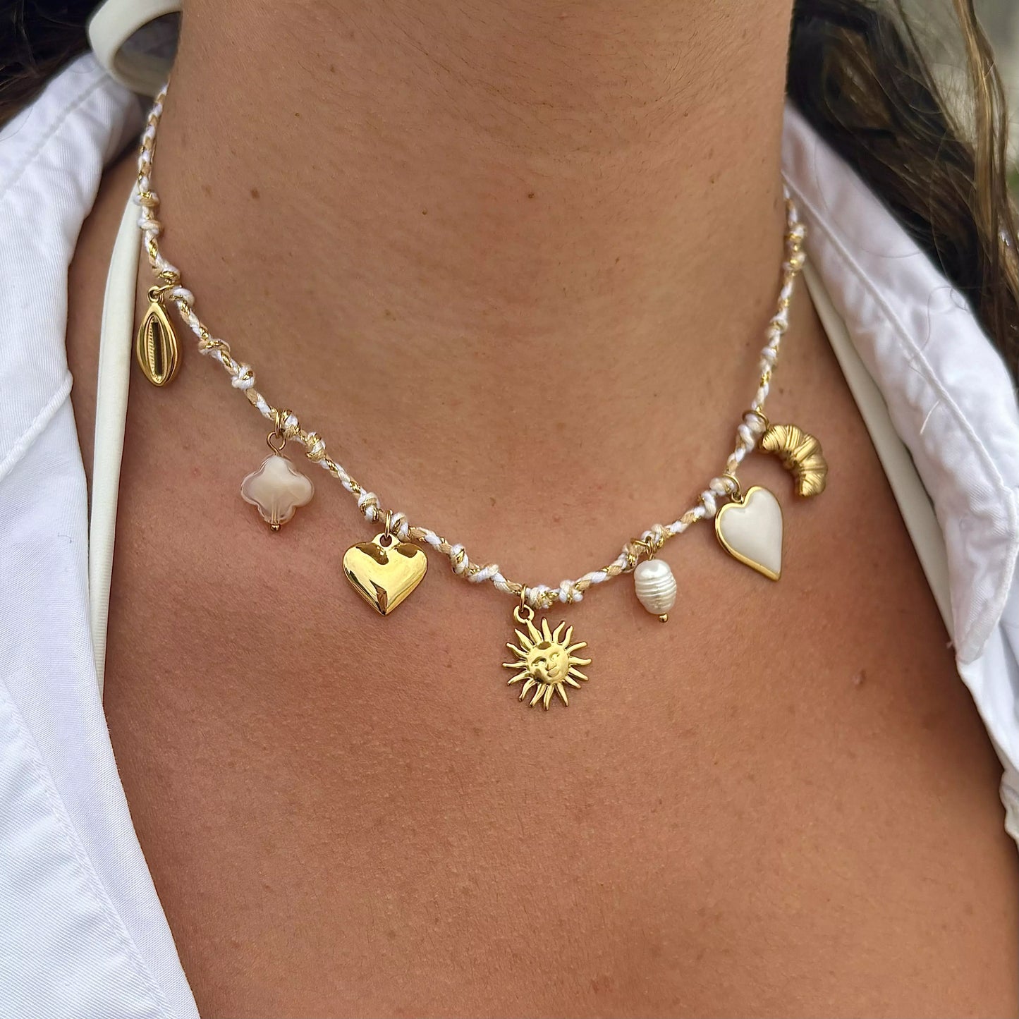 Collier Liane Beige
