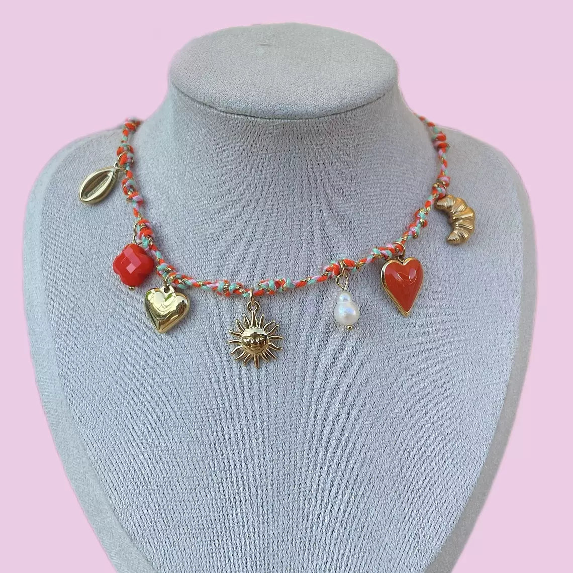 Collier Liane Orange