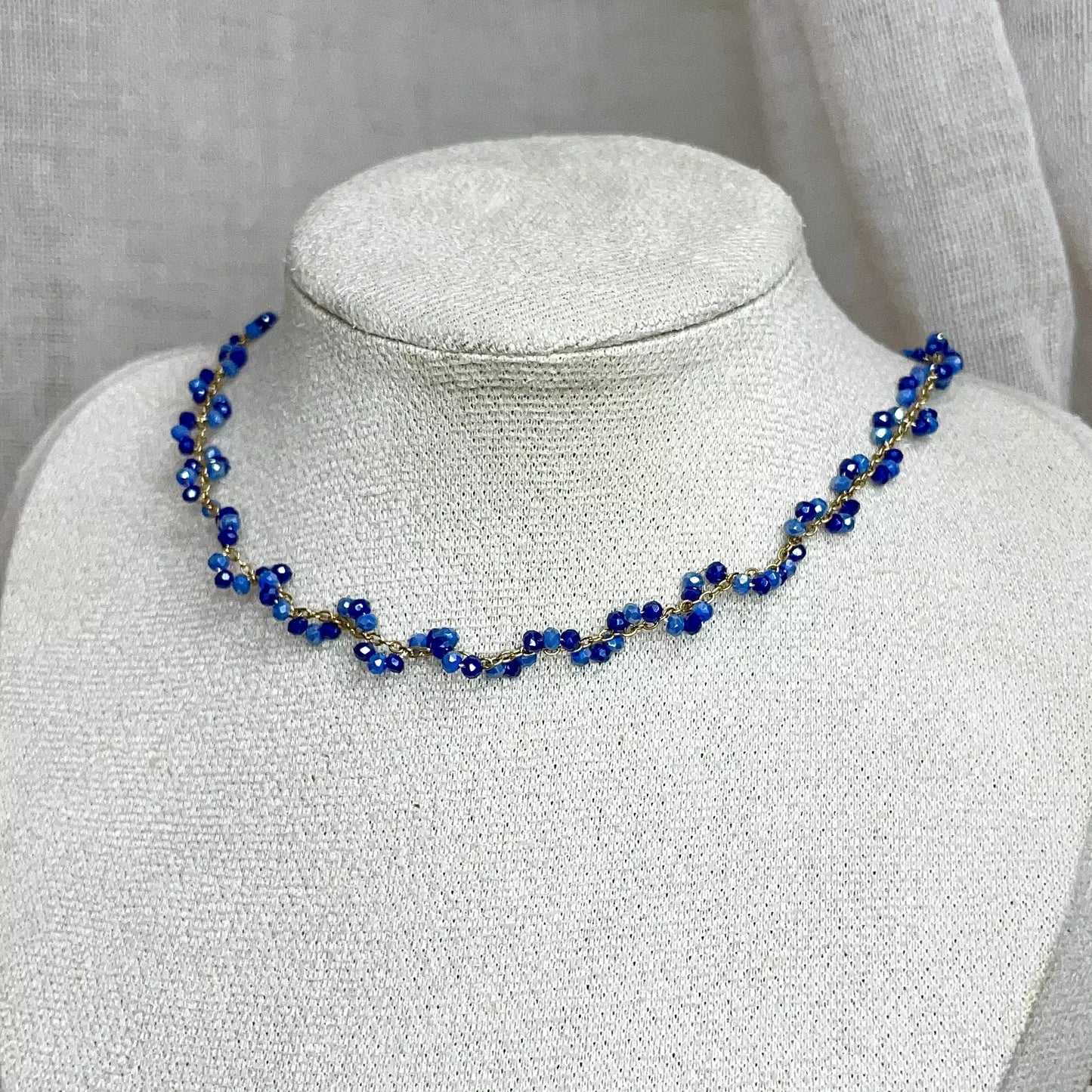 Collier Jasmine Bleu