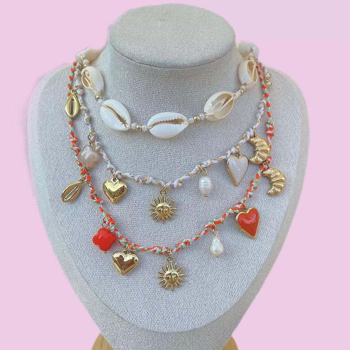Collier Liane Orange