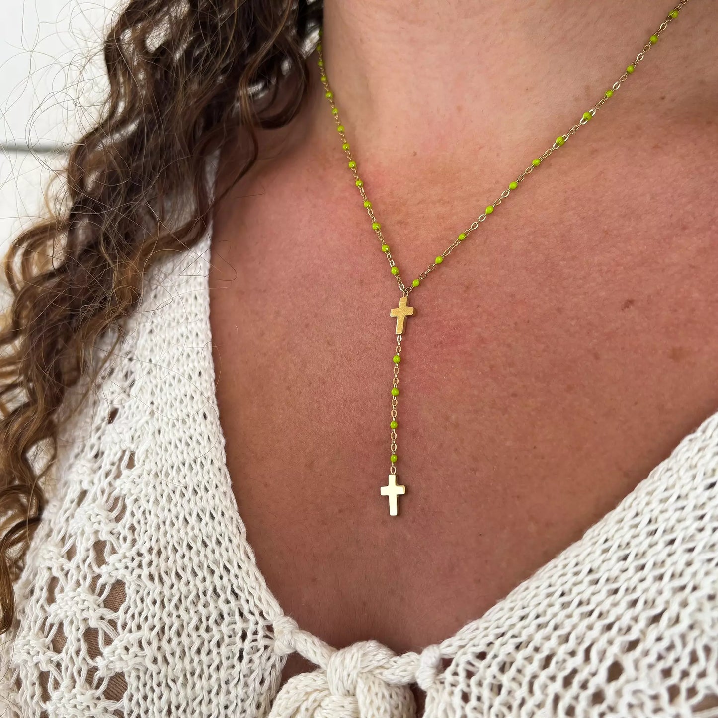 Collier Chapelet Vert