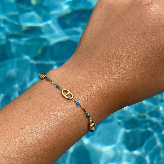 Bracelet Jenna Gold bleu ￼