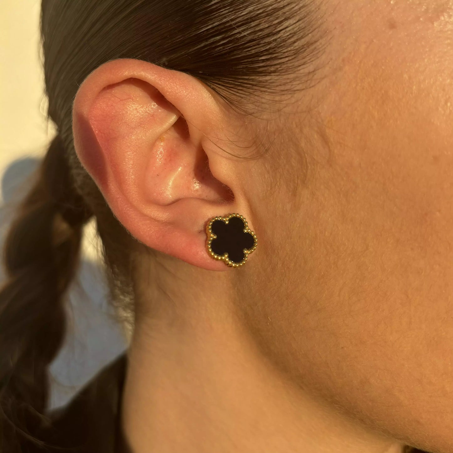 Boucles D’oreilles Stella Noir Gold