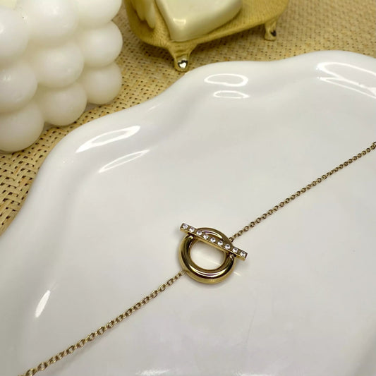 Bracelet Rond Strass Gold