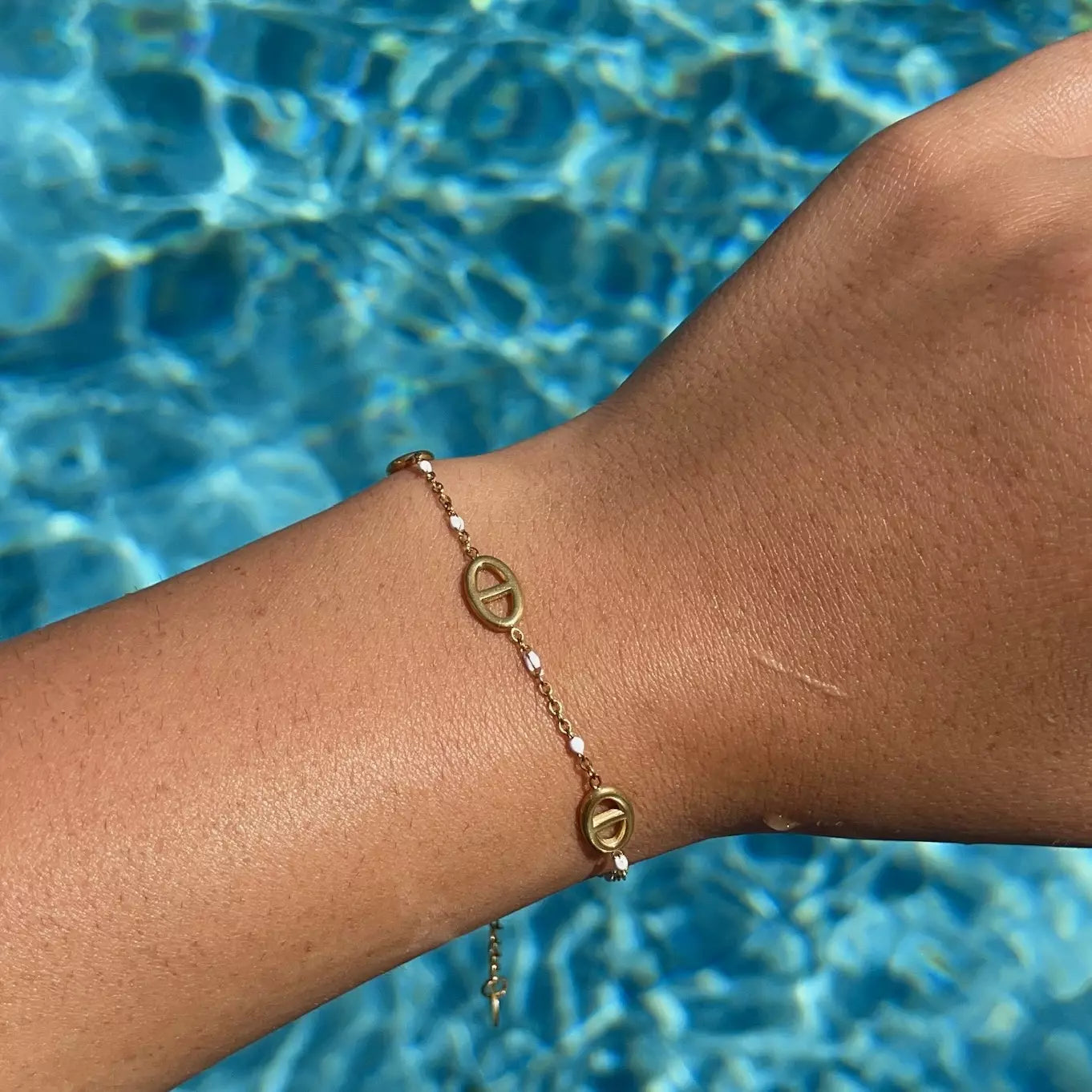 Bracelet Jenna Gold blanc