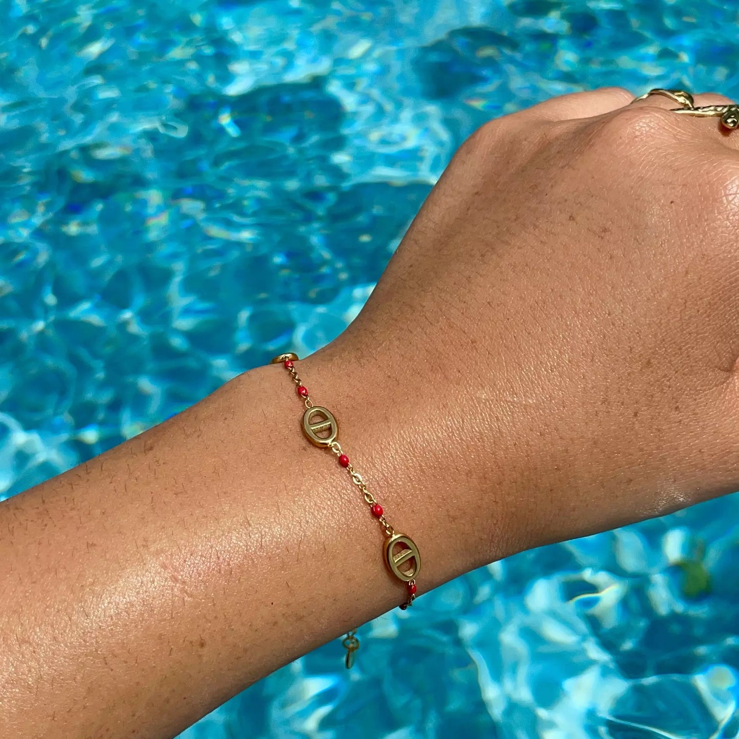 Bracelet Jenna Gold Rouge